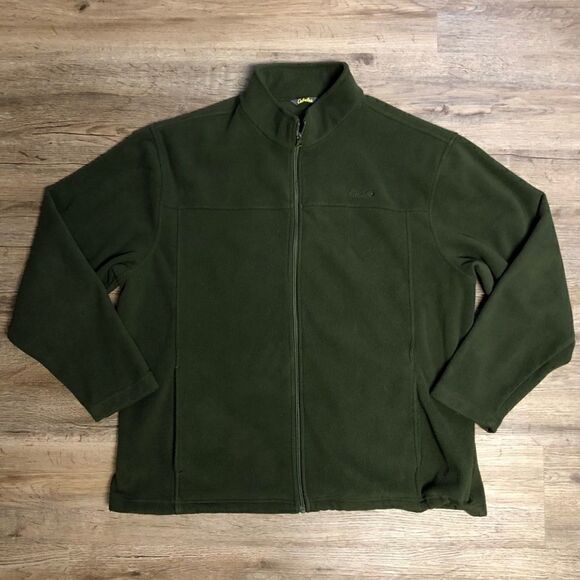 Cabelas Zip Up Green Fleece Jacket Size XL - Picture 1 of 5